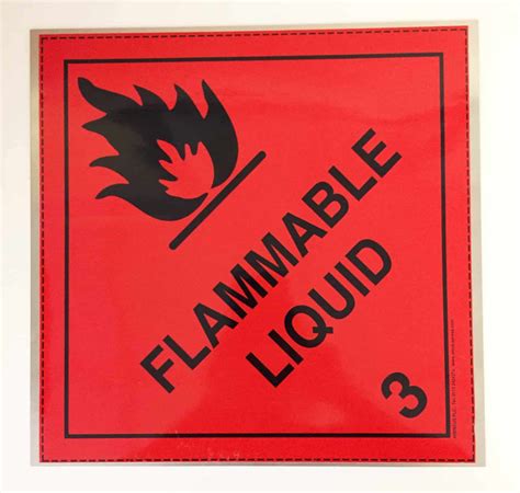 Class Flammable Liquid Placard On Metal Base Plate Stock Xpress Com