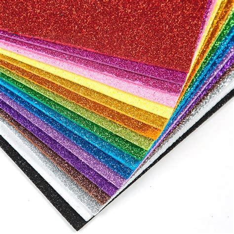 10sheets Glitter Foam Paper Sparkles Paper For Childrens Etsy