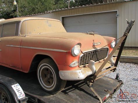 1955 Chevy 2 Door Hardtop Belair Factory V8 Barn Find Project Hot Rat