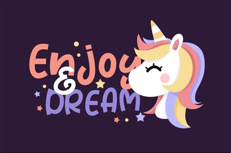 Cute Unicorn Vector By Khurasan Thehungryjpeg