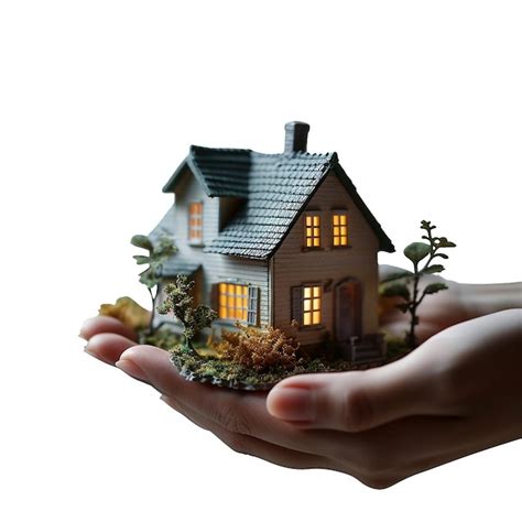 Premium Ai Image Hand Holding Model House For Buy Real Estate Concept