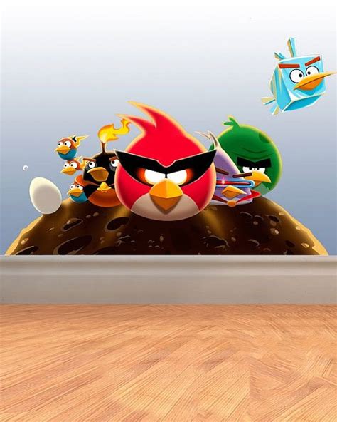 Full Colour Angry Birds Wall Sticker Large Nursery Kids Bedroom Decal