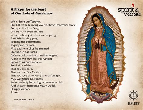Spirit And Verse Feast Of Our Lady Of Guadalupe