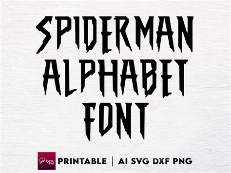 Spiderman Alphabet Font Spiderman SVG spiderman font svg | Etsy