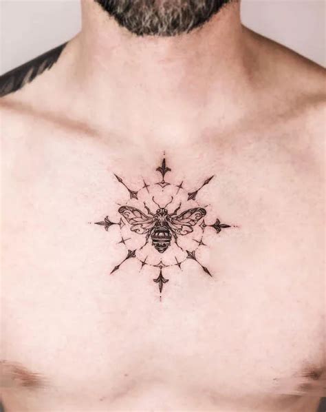 Top More Than 76 Bee Chest Tattoo Latest Ineteachers