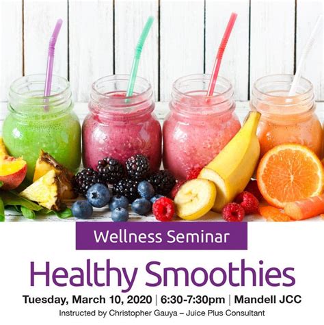 But is a liquid breakfast the right way to go? Mar 10 | Healthy Smoothies Wellness Seminar | West ...