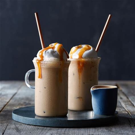 Keep your coffees simple add a french vanilla, hazelnut, caramel, toasted almond, blueberry. Iced Caramel Macchiato - Smucker's