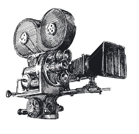Drawing Photography Movie Camera Film Camera Png Download 874843