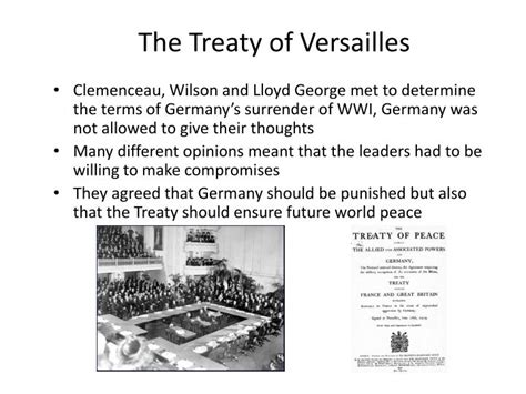 Ppt The Treaty Of Versailles Powerpoint Presentation