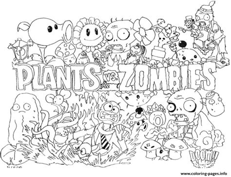 Coloring Page Plants Vs Zombies Printables Clip Art Library