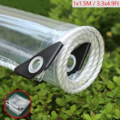 Livego Outdoor Clear Tarp Curtain Transparent Vinyl Tarp With Grommets