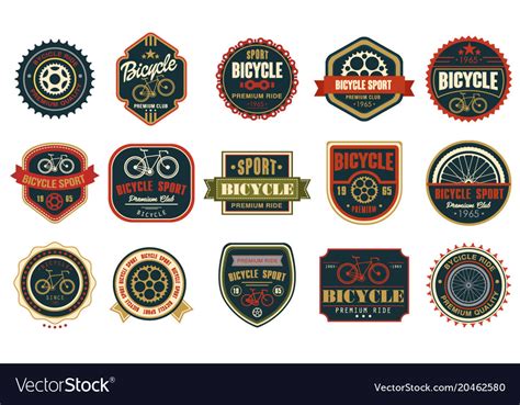 Set Of Vintage Bicycle Logos Extreme Cycling Vector Image