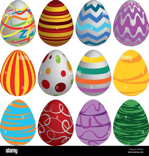 Illustration Vector Graphic Set Easter Egg With Copyspace For The