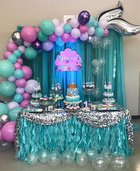 Mermaid Glam Birthday Party Event Created By Decorbyheidy Fiesta