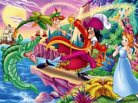 Welcome To Neverland Colorful Disney Animated Movie Fairy Tale