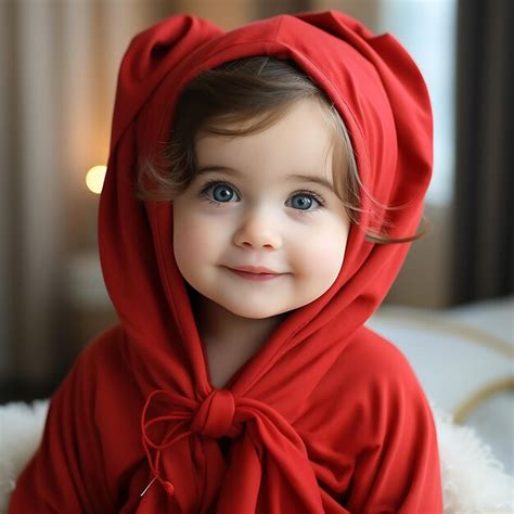 Premium AI Image Photo Of A New Born Baby Wearing A Cute Red Babydress