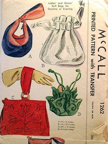 1940s Vintage Sewing Pattern Bags In 2020 Vintage Sewing Bag