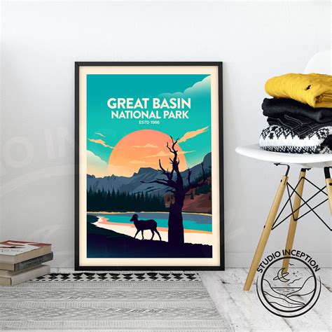Great Basin National Park Poster Print Travel Poster Etsy