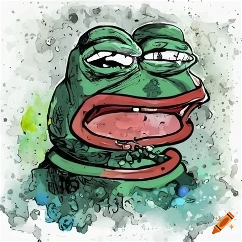 Grizzled And Angry Pepe The Frog With Facial Scars