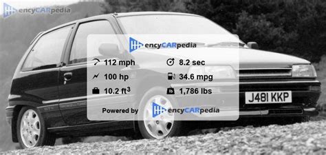Daihatsu Charade Gtti Specs Performance Dimensions