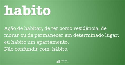 Habito Dicio Dicionário Online De Português