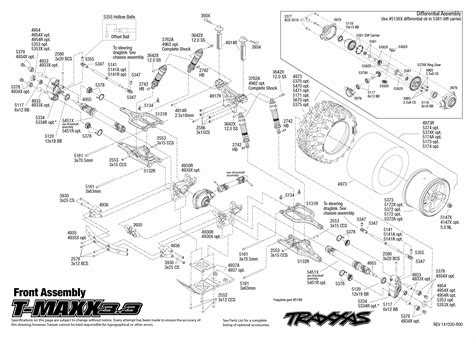 T Maxx 33 49077 1 Front Assembly Exploded View Traxxas