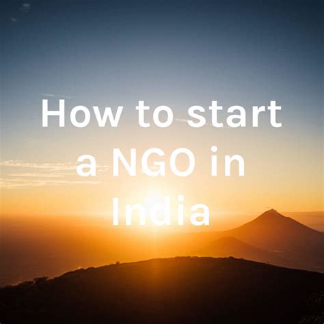 How To Start A Ngo In India Podcast On Spotify
