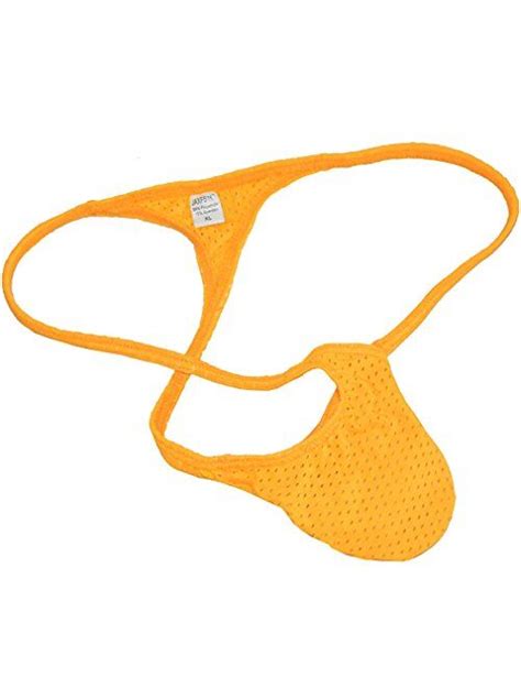 Buy Jaxfstk Mens Breath Holes Micro Thong Sexy Mini Bikini Underwear