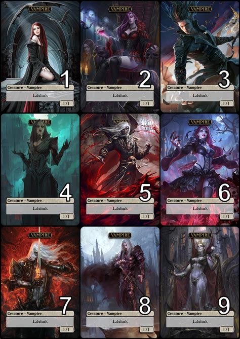 Mtg Vampire 11 With Lifelink Token Alternative Art Chose Etsy