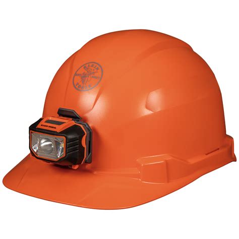 Hard Hat Non Vented Orange Cap Style With Headlamp 60900 Klein
