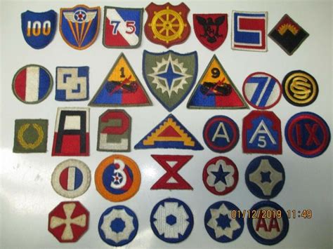 31 New And Used Us Army Wwii Unit Patches