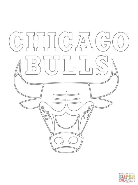 Chicago coloring pages for kids online. Chicago Bulls logo kleurplaat | Gratis Kleurplaten printen