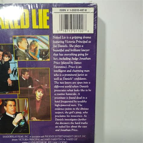 Naked Lie VHS Tape Victoria Principal James Farentino Drama