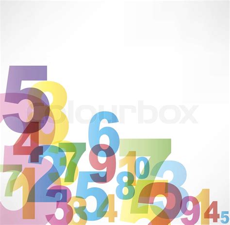Numbers Background Stock Vector Colourbox