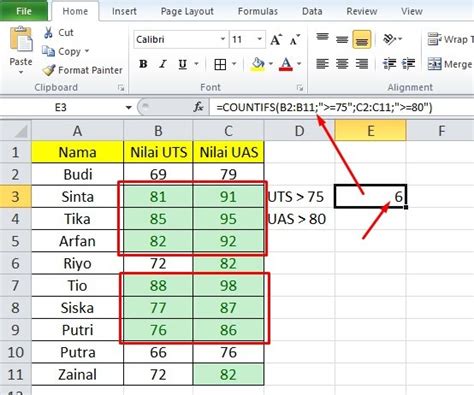 Rumus Excel Menghitung Jumlah Data Dengan Multi Kriteria Pada Excel Dan
