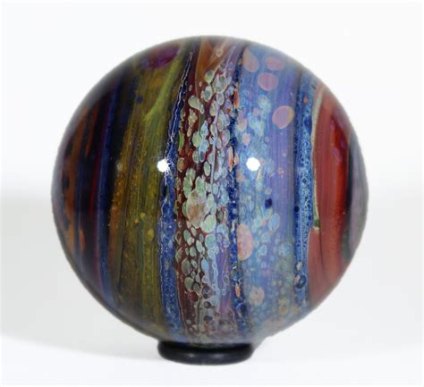 Artist Handmade Borosilicate Glass Contemporary Marble Planet Style Art Glass Marble By