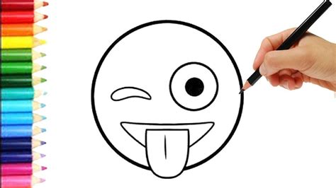 Como Dibujar Un Emoji Rápidamente Dibuja Y Colorea Un Emoji