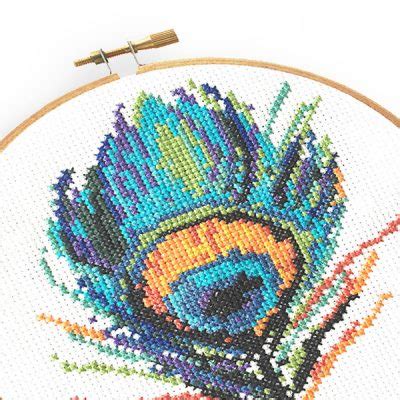 Live Free Cross Stitch Pattern Peacock Fig