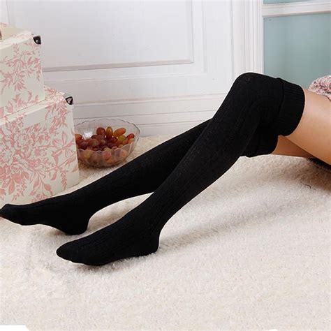 Fashion Sexy Warm Thigh High Over The Knee Socks Long Solid Stockings