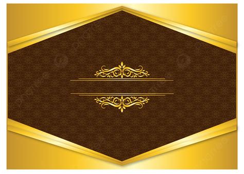 Luxury Golden Frame For Wedding Invitation Card Design Title Name