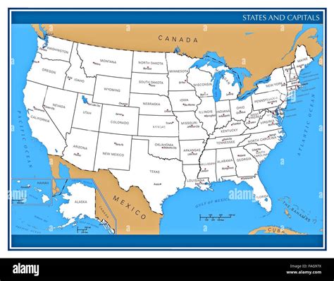 Álbumes 91 Foto Mapa De Estados Unidos Con Nombres De Sus Ciudades El