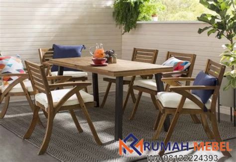 meja makan outdoor minimalis  kursi rumah mebel