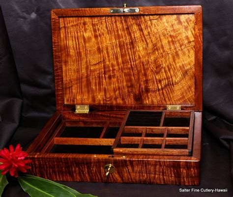 Custom Crafted Hawaiian Koa Wood Jewelry Boxes By Gregg Salter