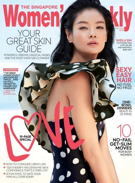 Sheila Sim Actress Womens Weekly Magazine April 2018 Cover Photo