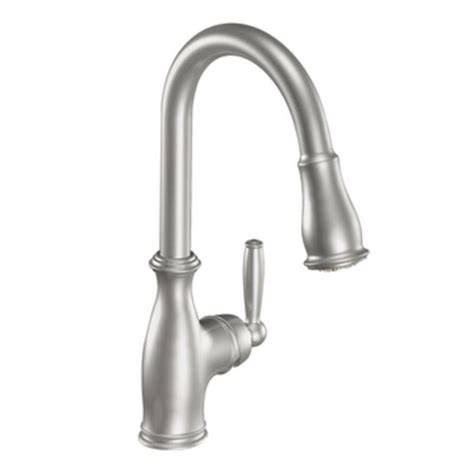 The clean design, coupled with one of five different finishes ensures that your. Moen Single Handle Kitchen Faucet Loose