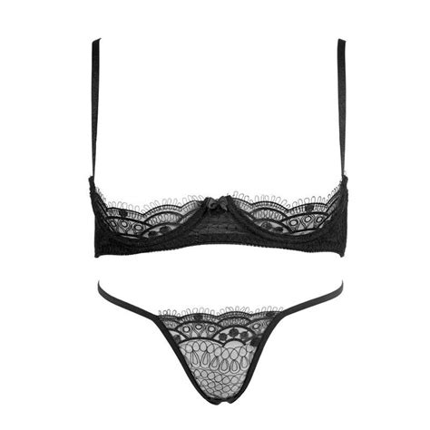 New Sexy Lace Push Up Open Cup Bra Sets Female Underwear Sexy Lace