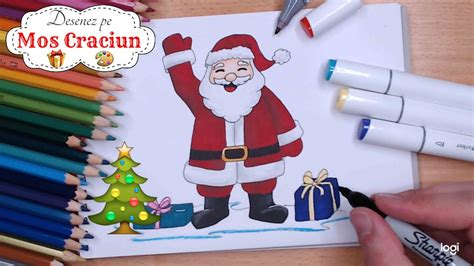Mos Craciun Desenat Si Colorat Drawing And Coloring Santa Claus 🎄🎅