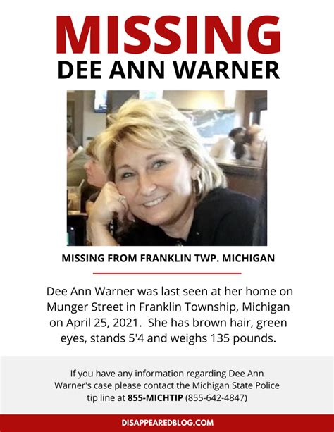 The Disappearance Of Dee Ann Warner Disappeared