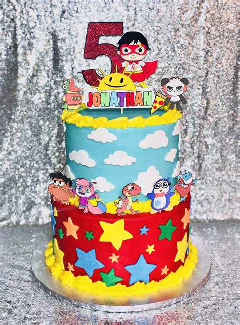 The woman who created the gender reveal party also thinks they're dangerous and unnecessary. Ryan's World Themed Birthday Cake | Themed birthday cakes, Boy birthday party themes, Birthday