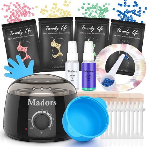 Madors Waxing Kit For Women Heating Ring Wax Warmer Wax Kit For Hair Removal Intelligent